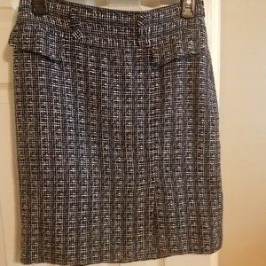 Blue tweed Ann Taylor pencil skirt